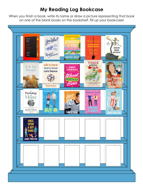 updated bookshelf with books read.