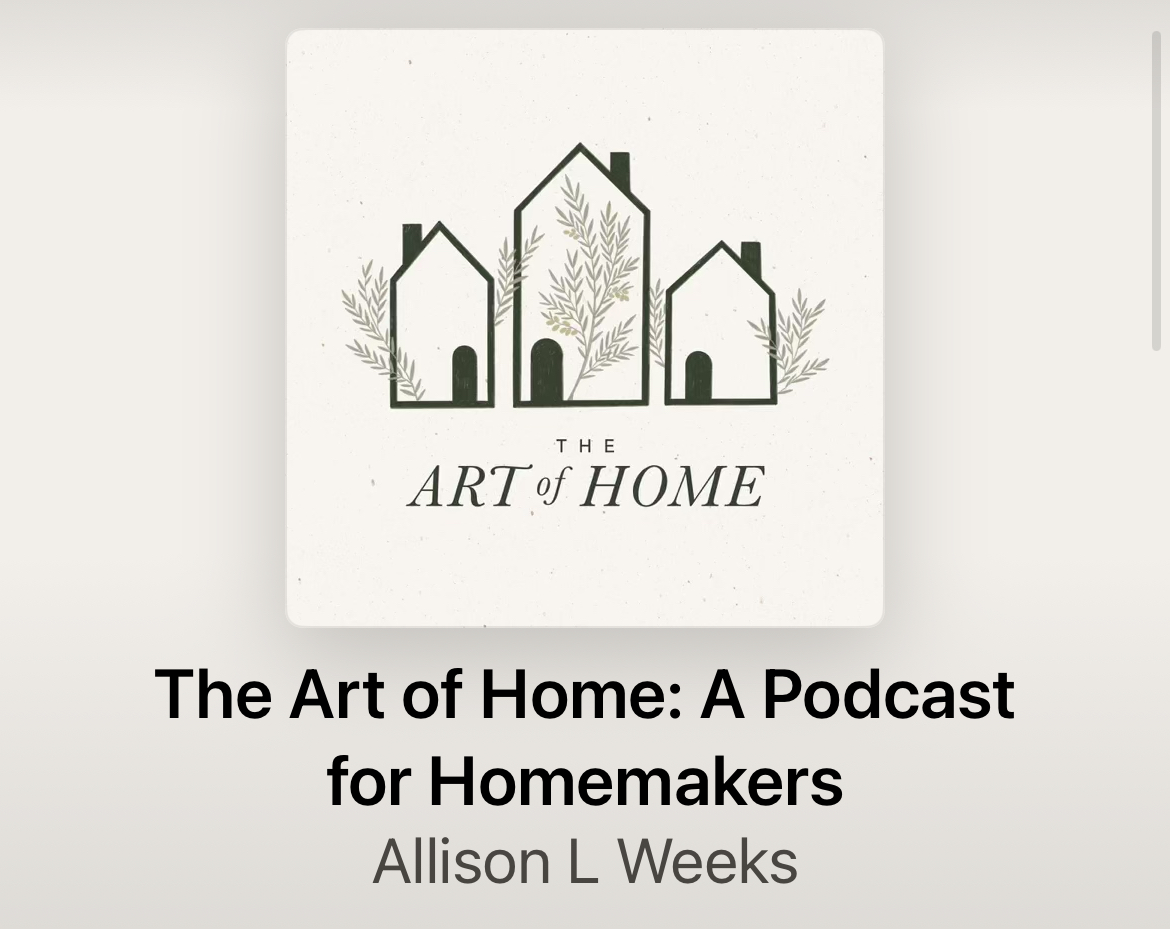 logo for the art of home podcast.