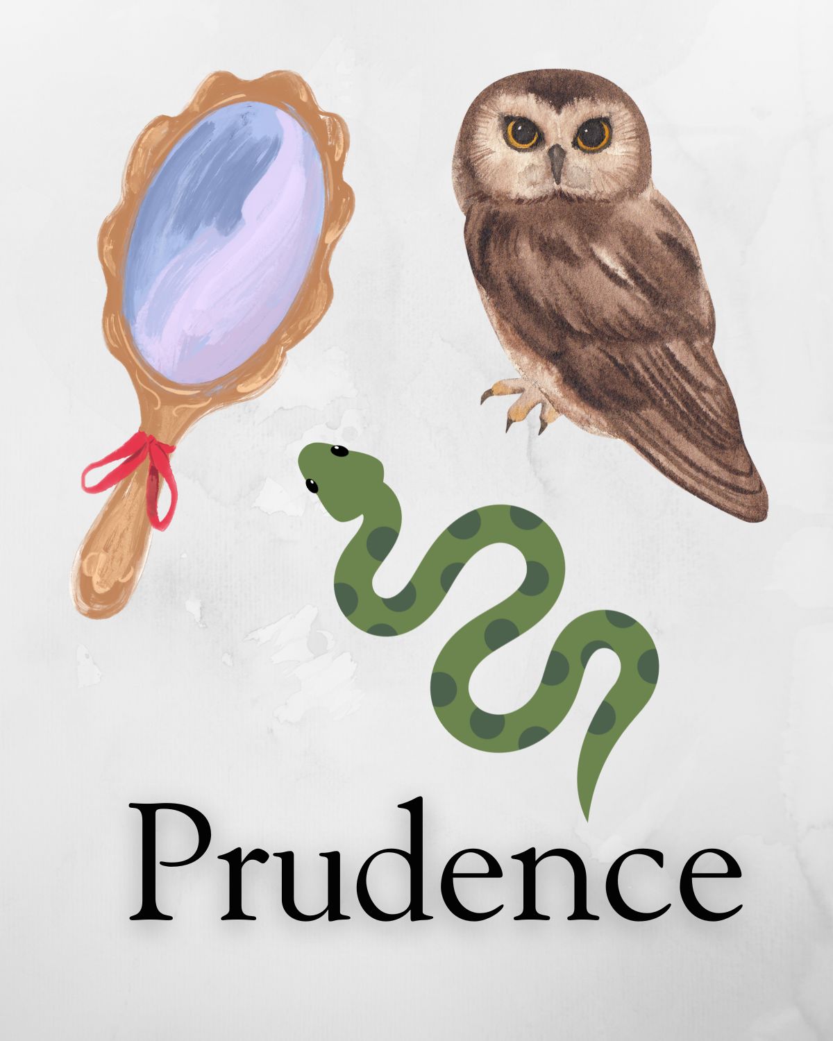 collage of symbols representing prudence.