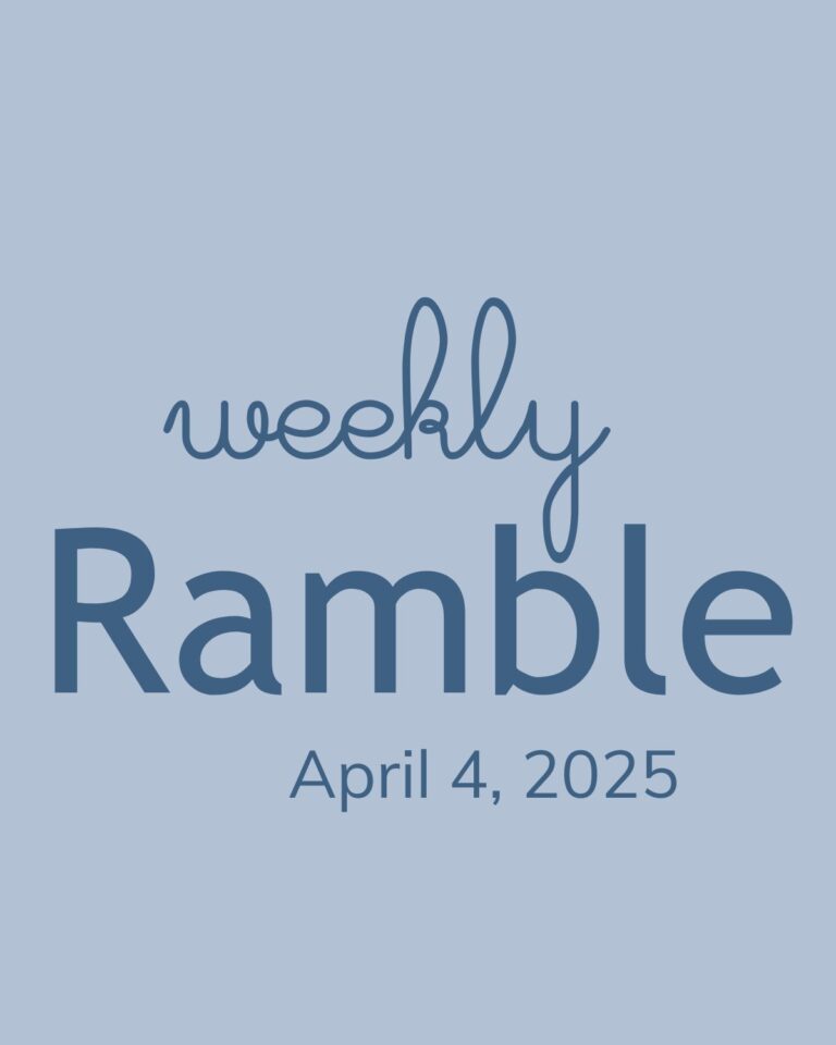 weekly ramble graphic dated april 4.