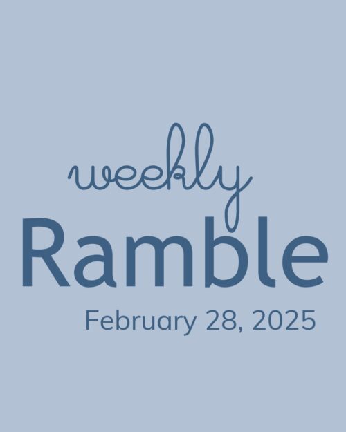Weekly ramble graphic with the date.
