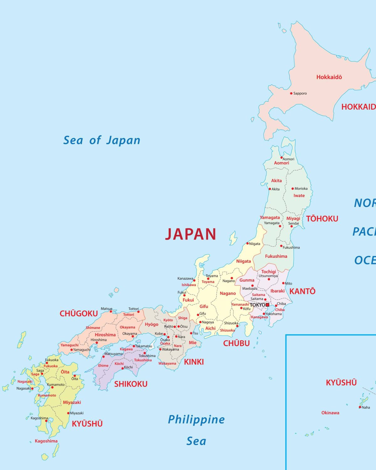 map of japan.
