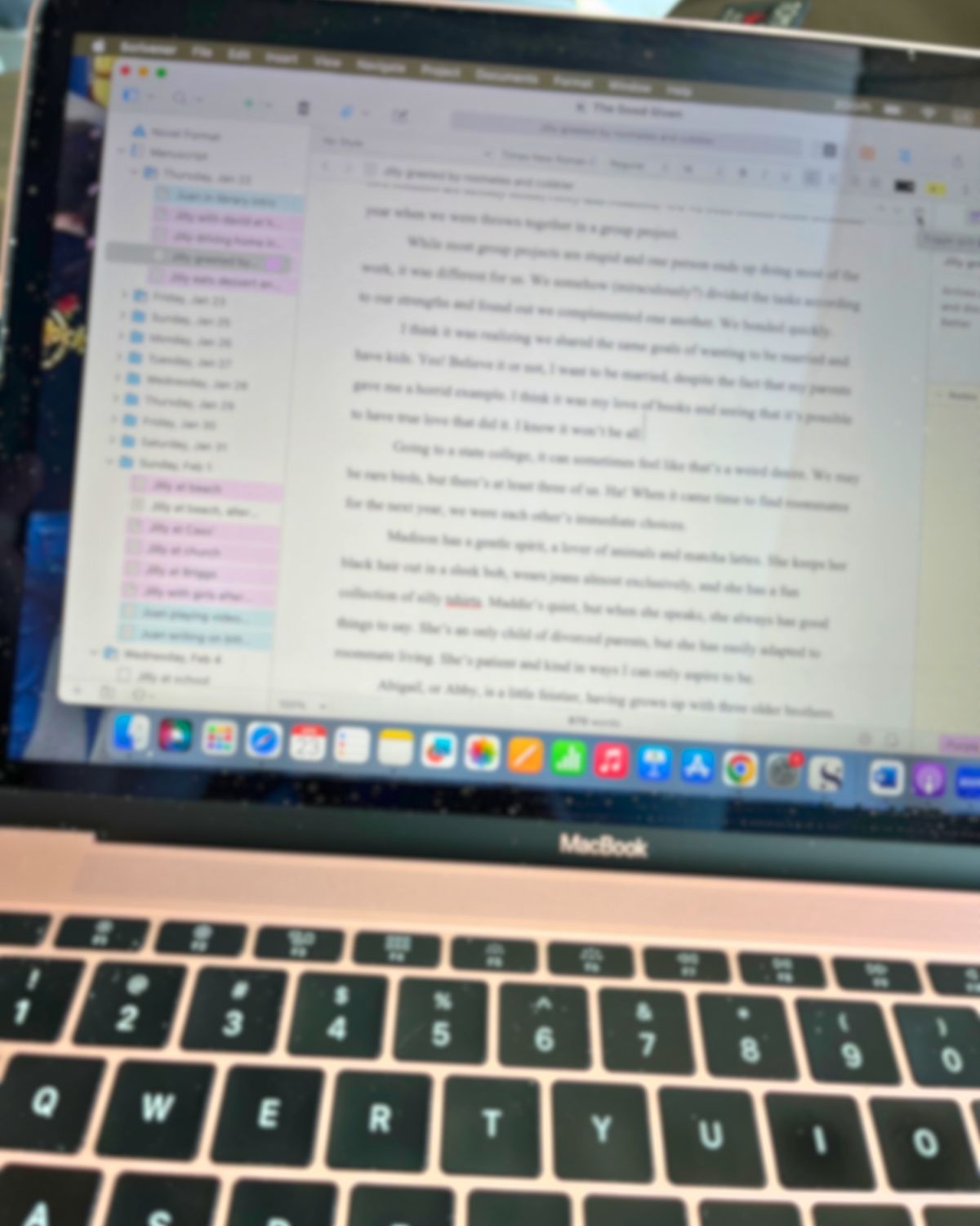 manuscript on my computer.