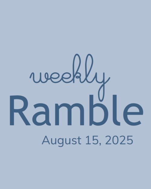 dated graphic for weekly ramble.