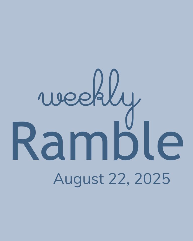 dated graphic for weekly ramble, august 22.