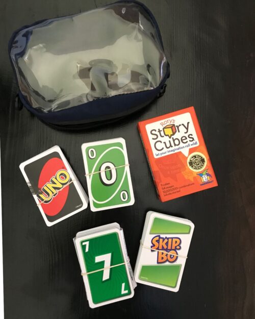 cards prepped for packing.