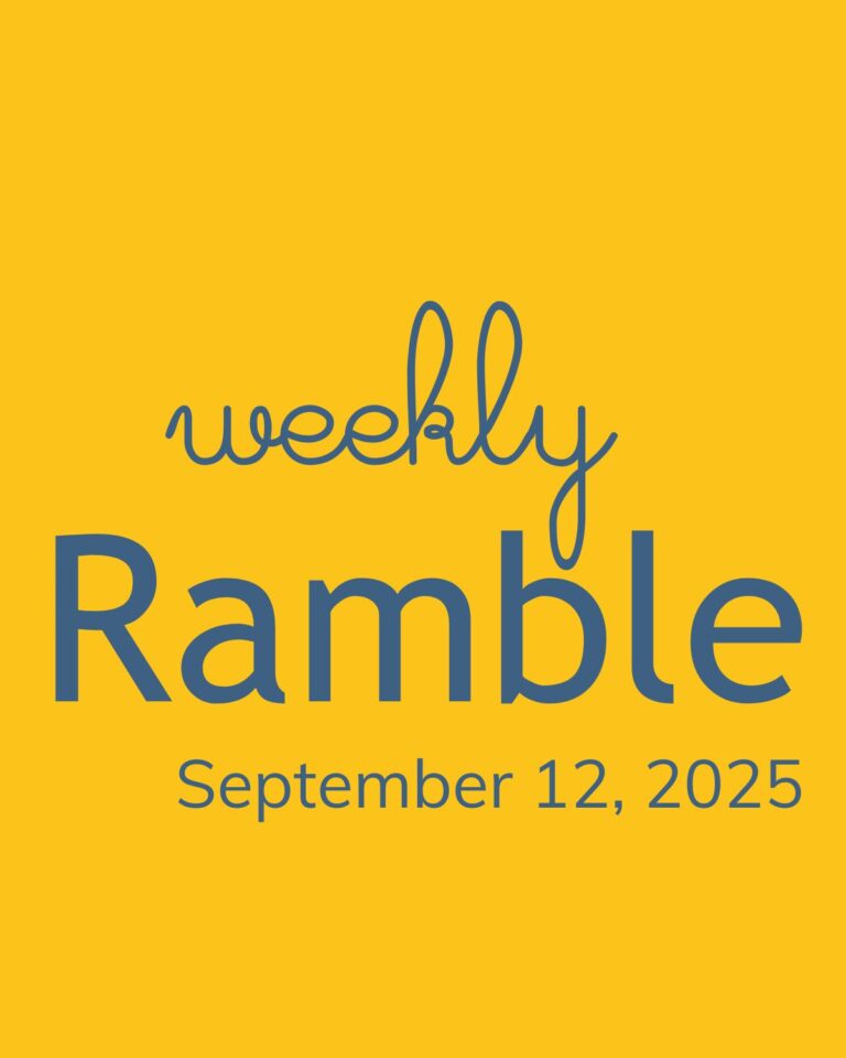 weekly ramble graphic for september 12.