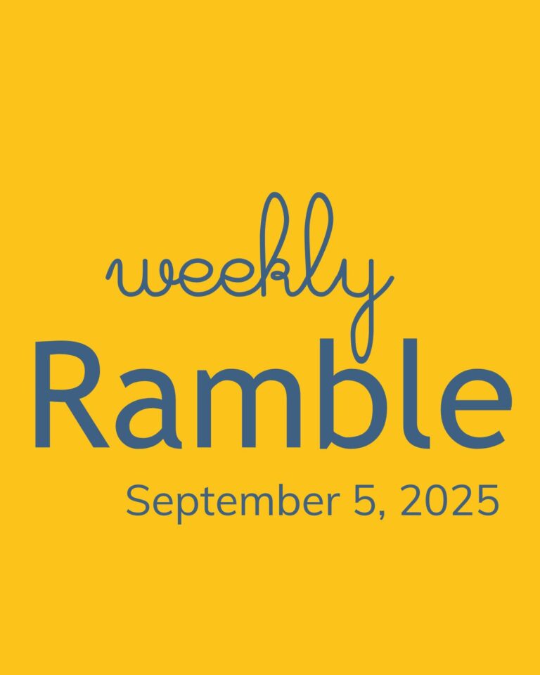yellow weekly ramble graphic with the date, sept 5.