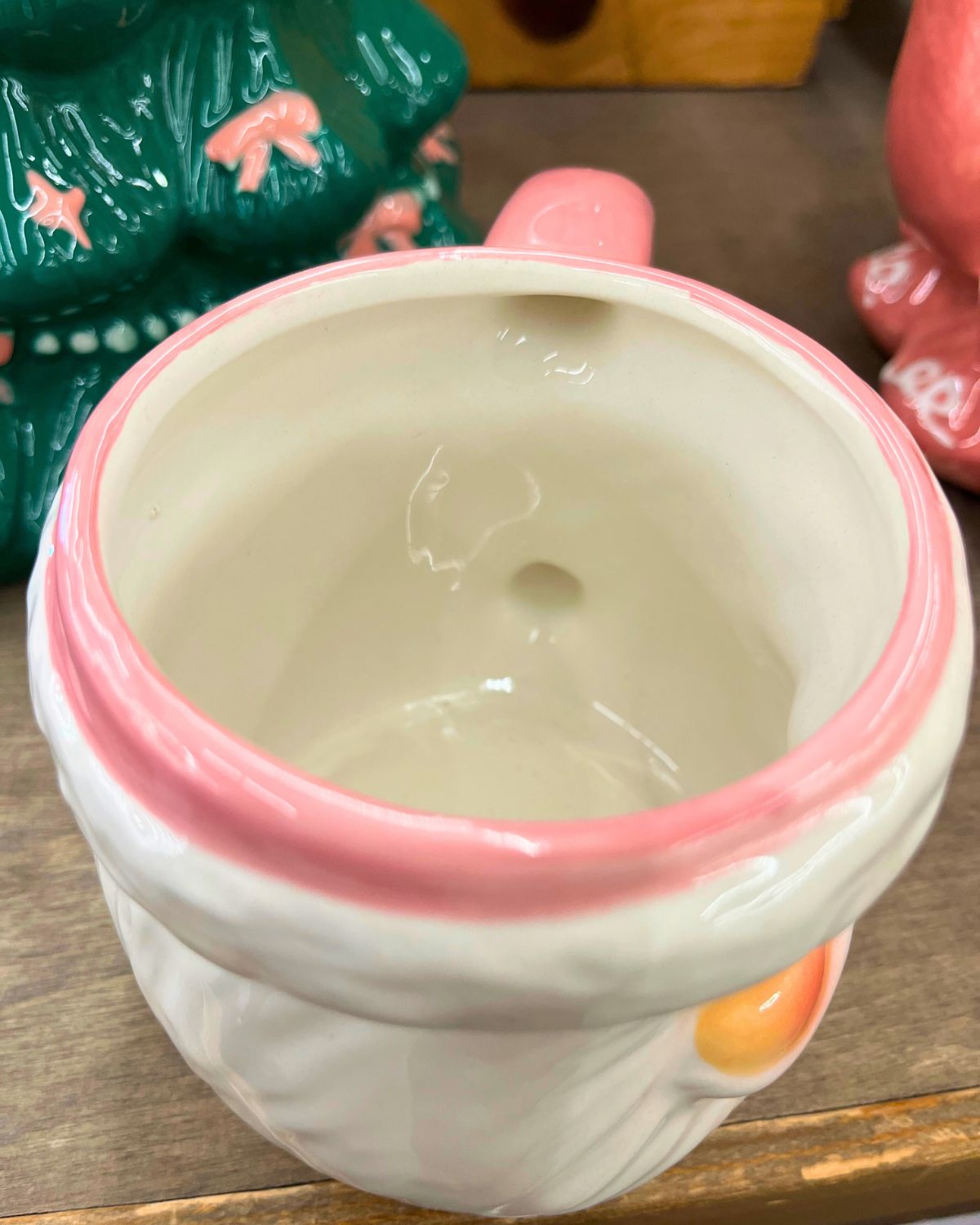 inside of santa mug.