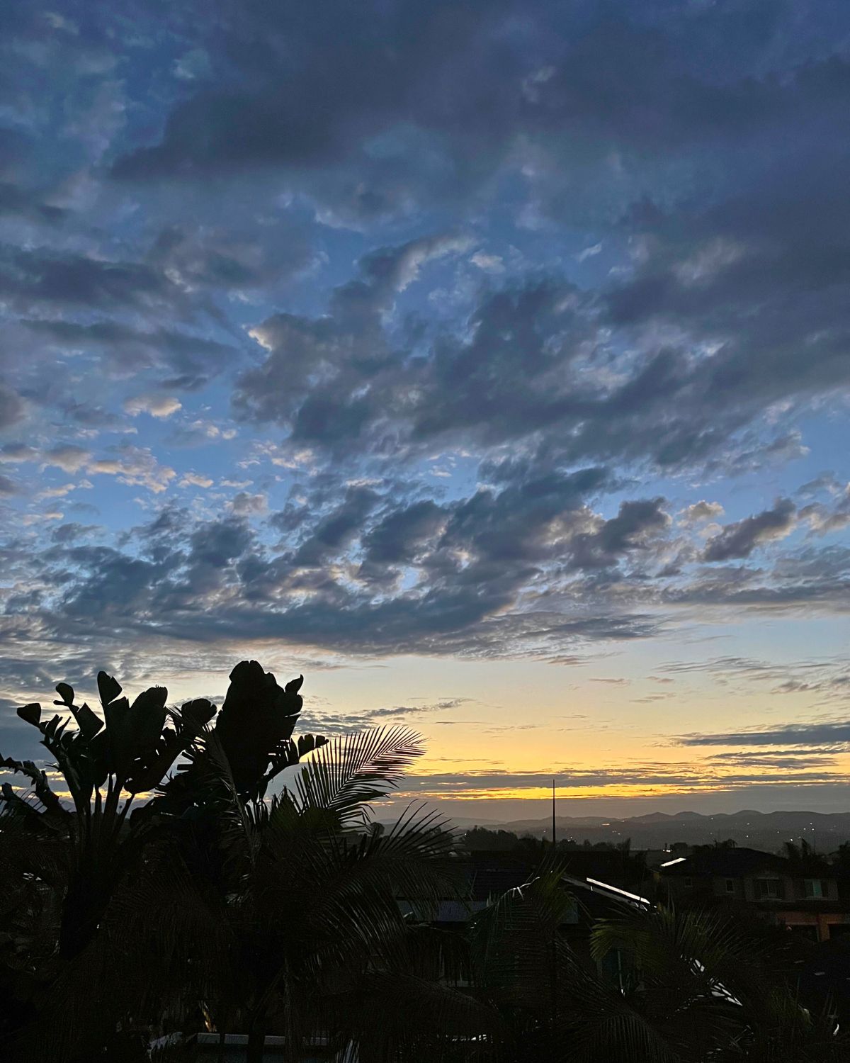sunrise over the mountains.