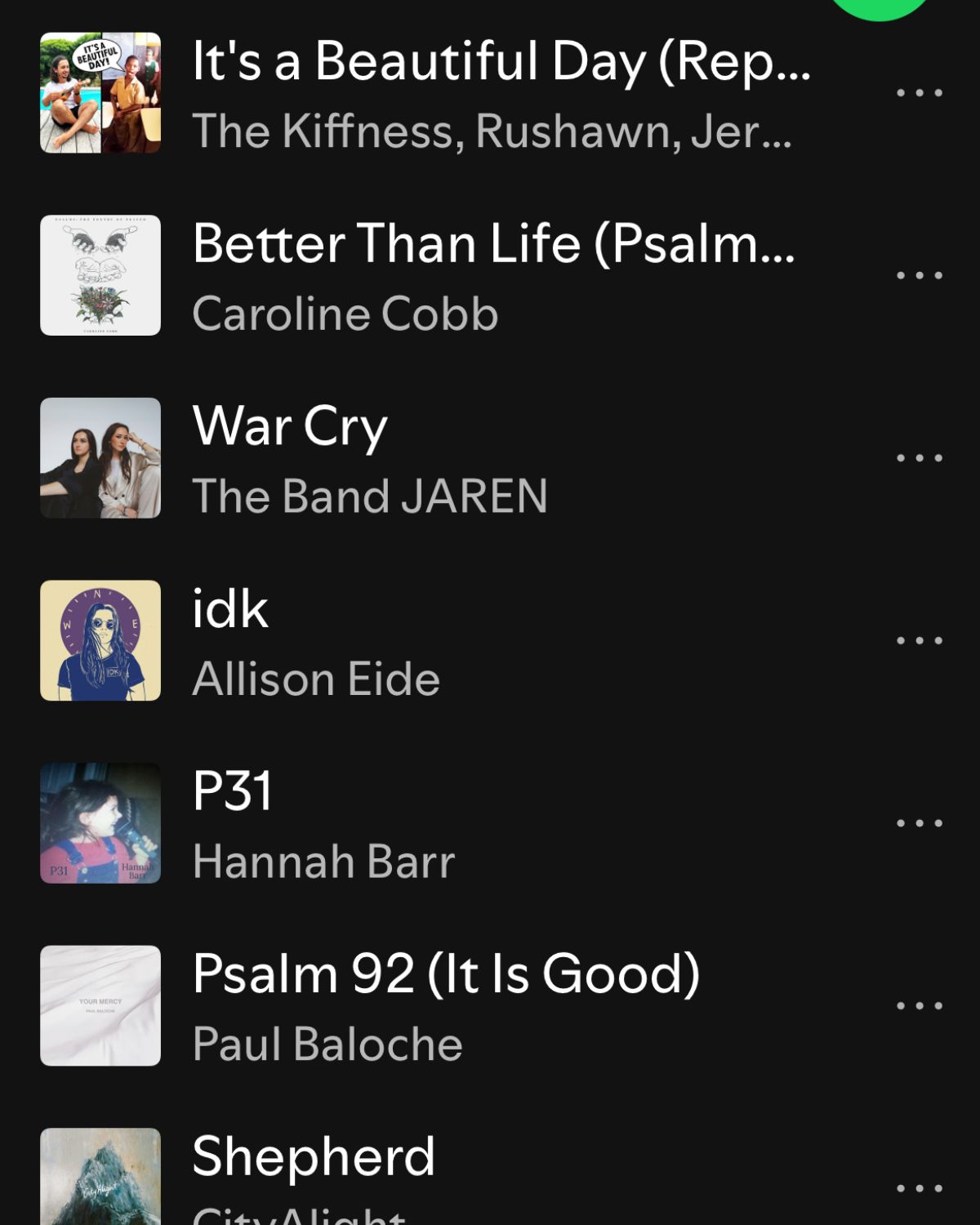 remember playlist on phone.