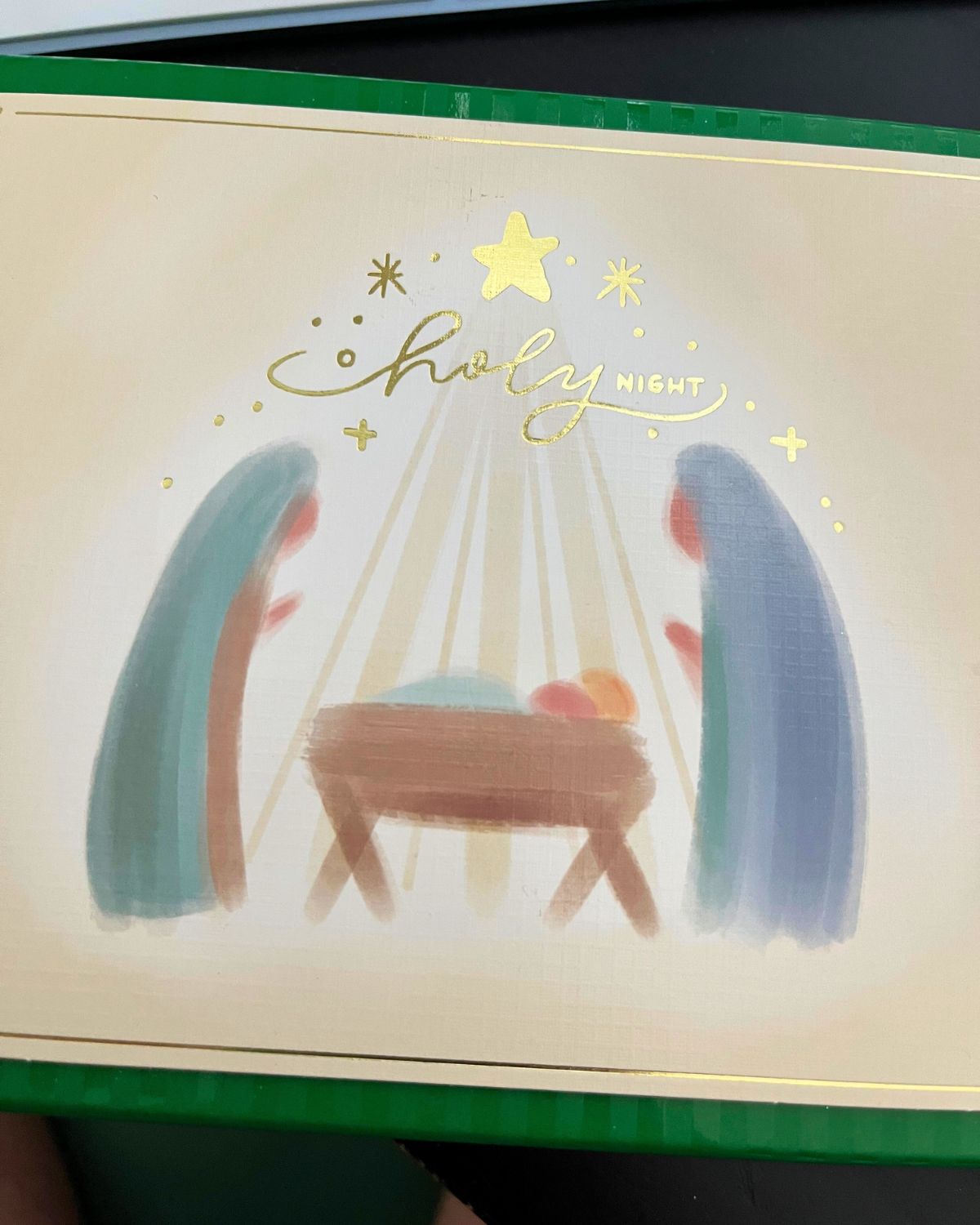 nativity card with two marys.