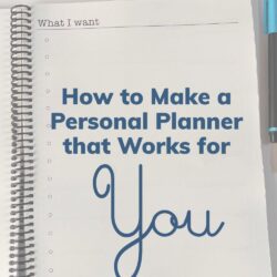 planner page open, with text overlay.