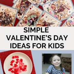 collage of kid-friendly valentine's day ideas, with text overlay.