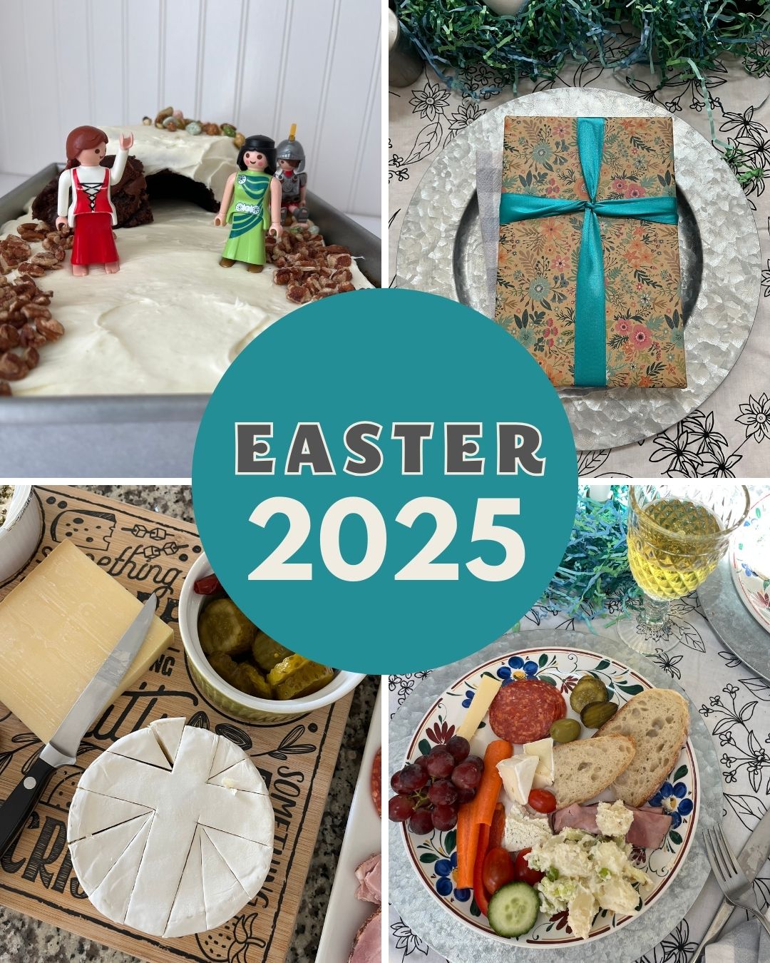 collage of easter photos from 2025.