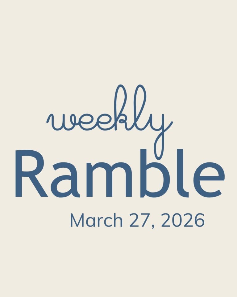 weekly ramble graphic for march 27.