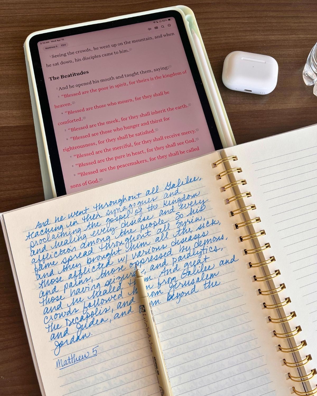 copywork of matthew.