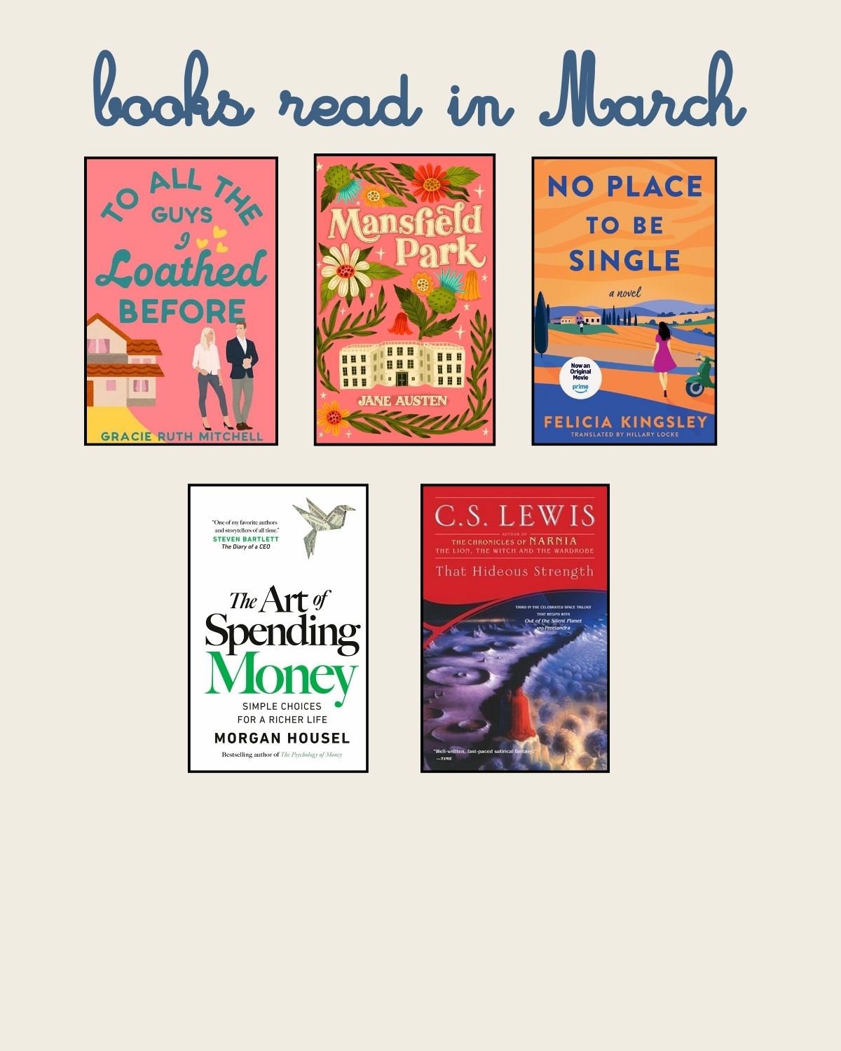 books I read in March.