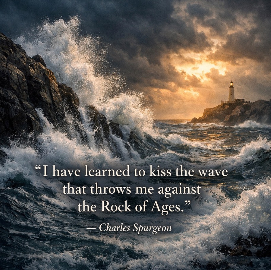 spurgeon quote kiss the wave