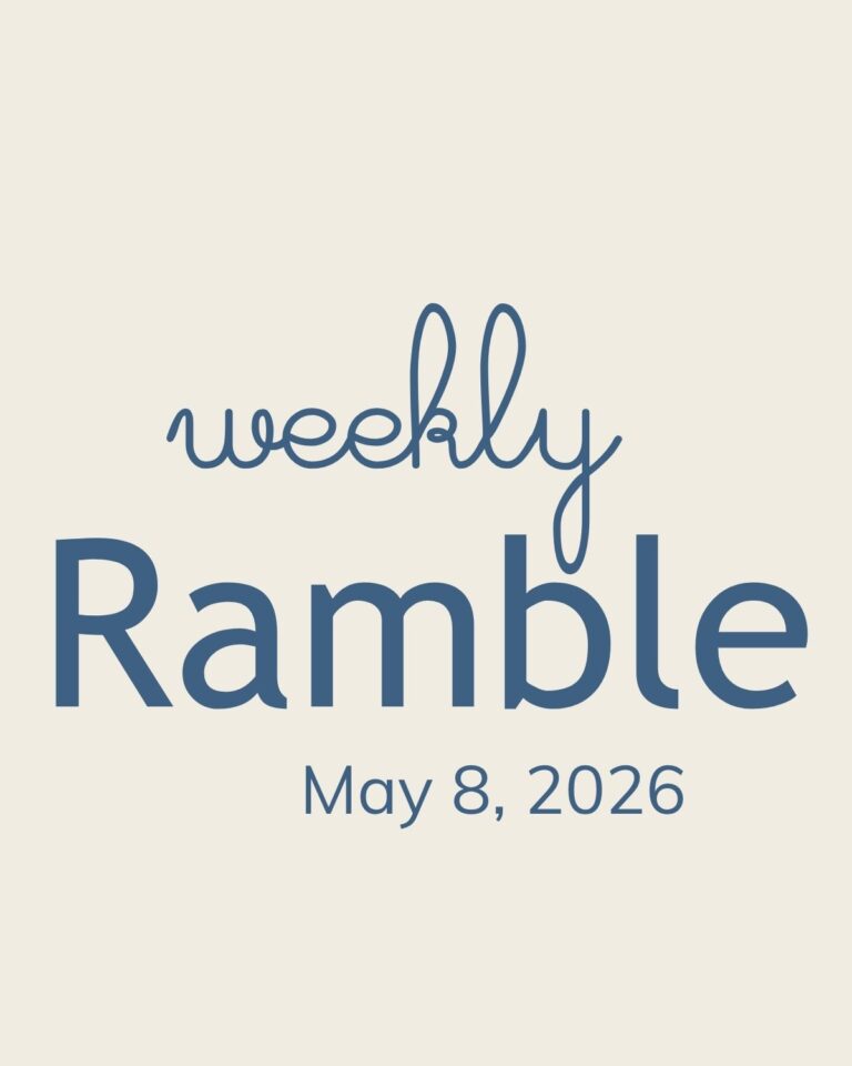 weekly ramble graphic for may 8, 2026.
