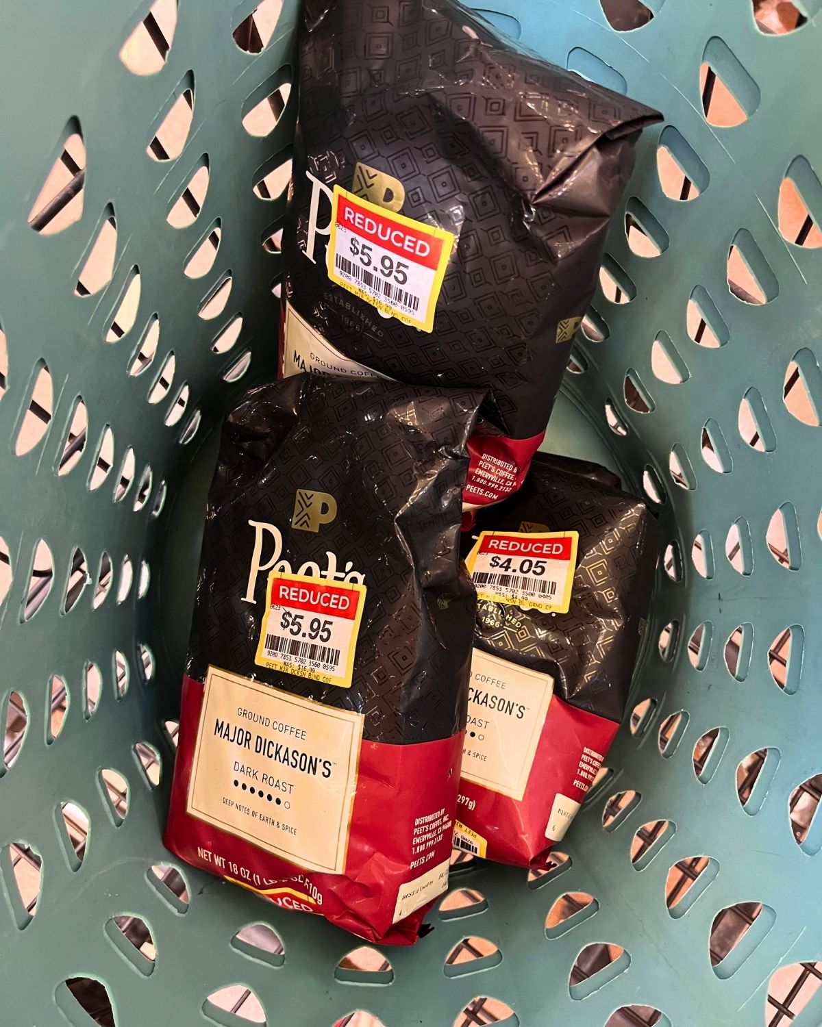basket of clearance coffee.