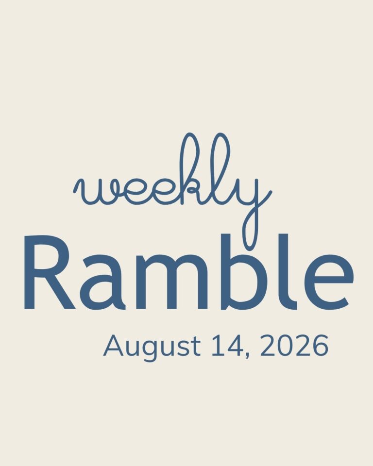 weekly ramble graphic for august 14, 2026.