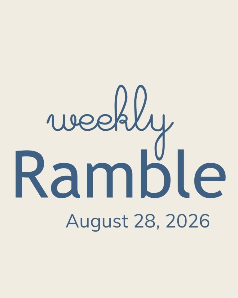 weekly ramble graphic for august 28.