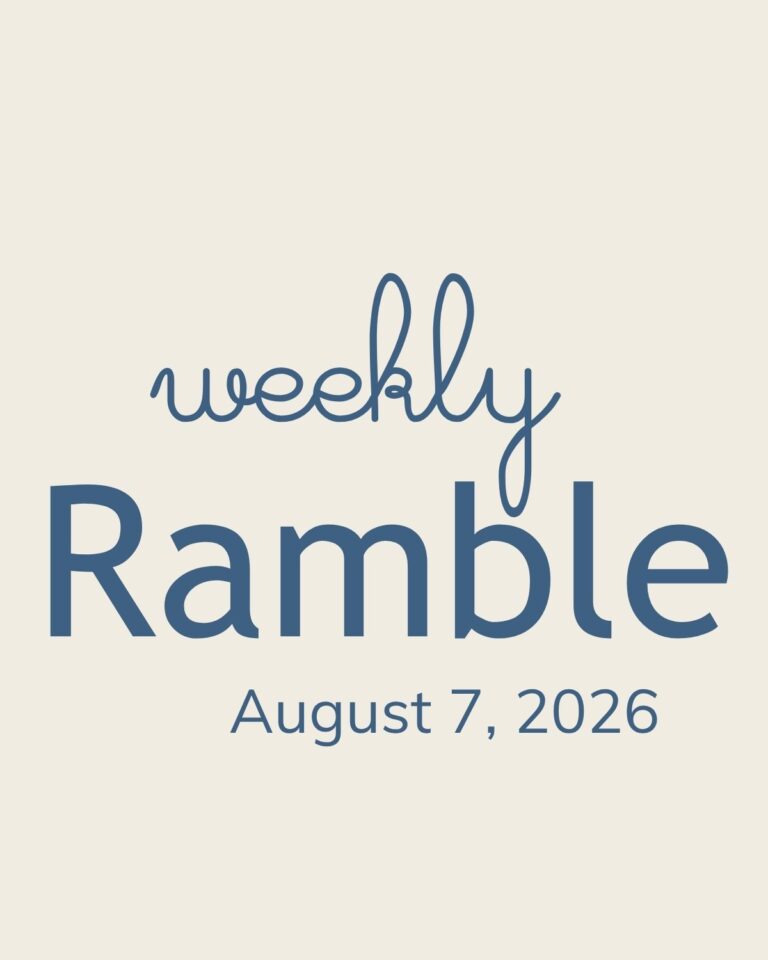 weekly ramble graphic for august 7, 2026.