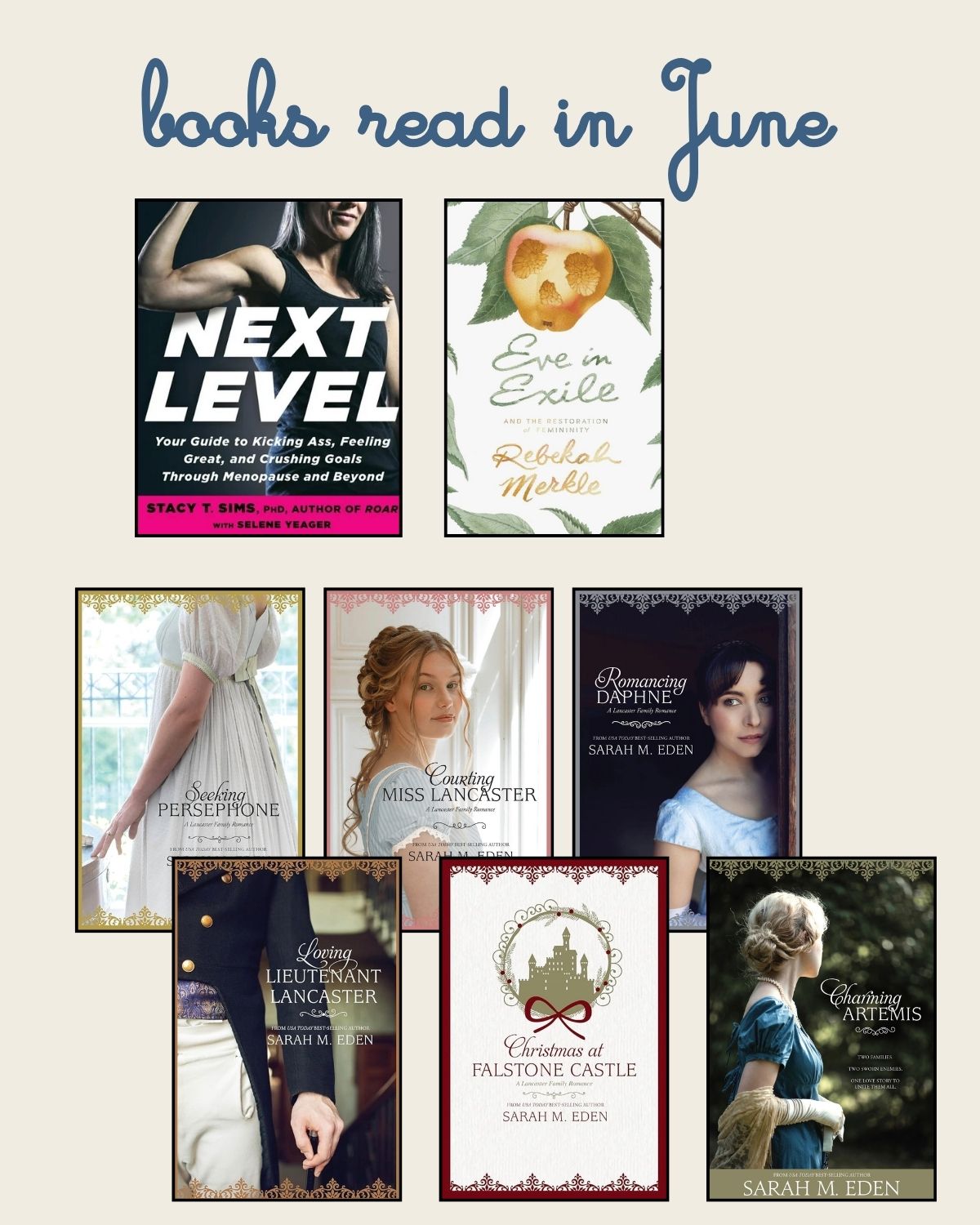 collage of what I read in June.