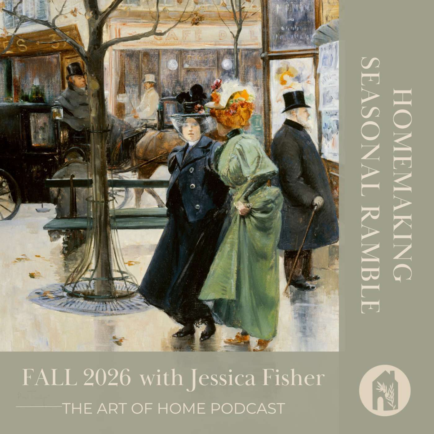 graphic for the art of home podcast, fall ramble. 
