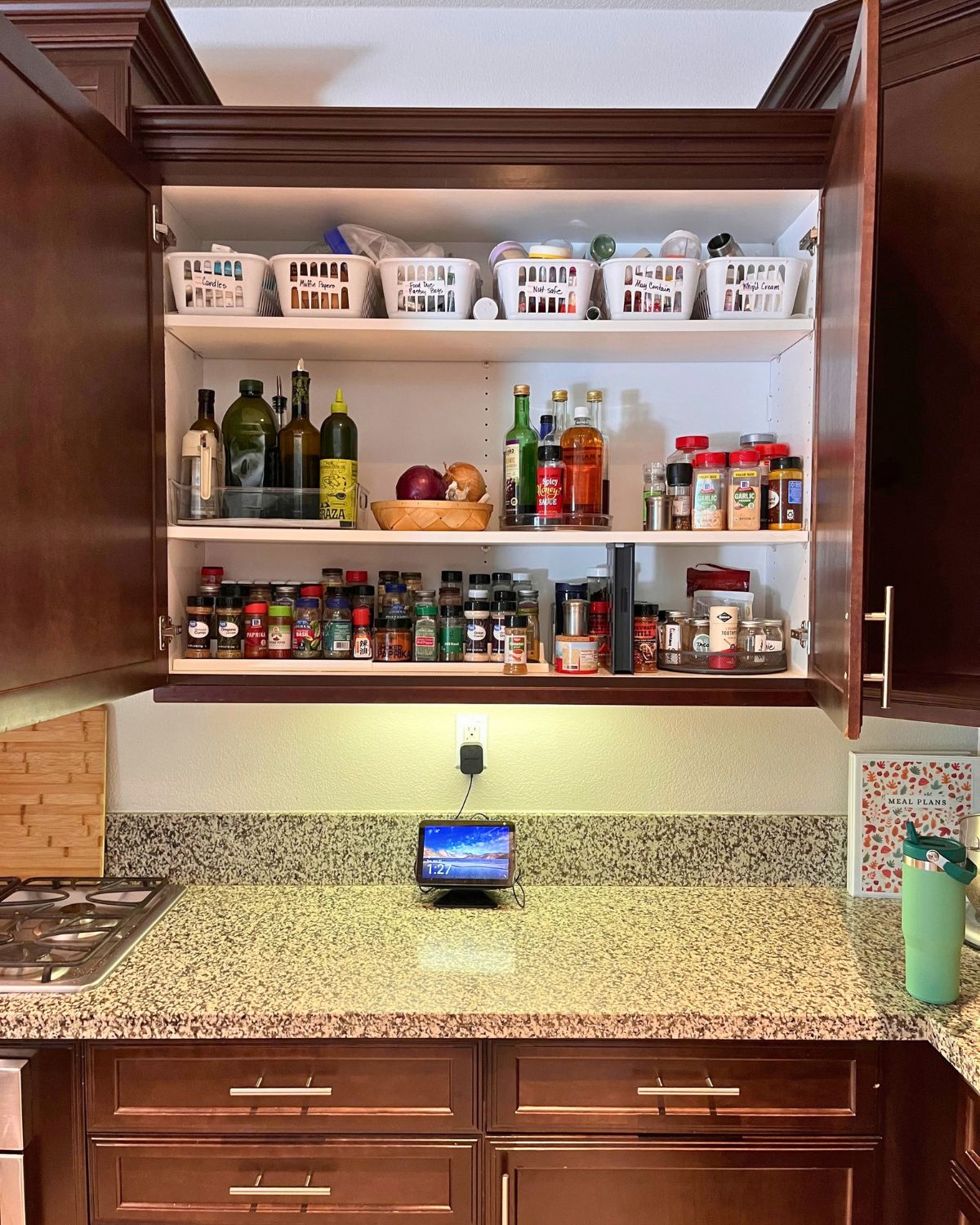 clean spice cupboard.
