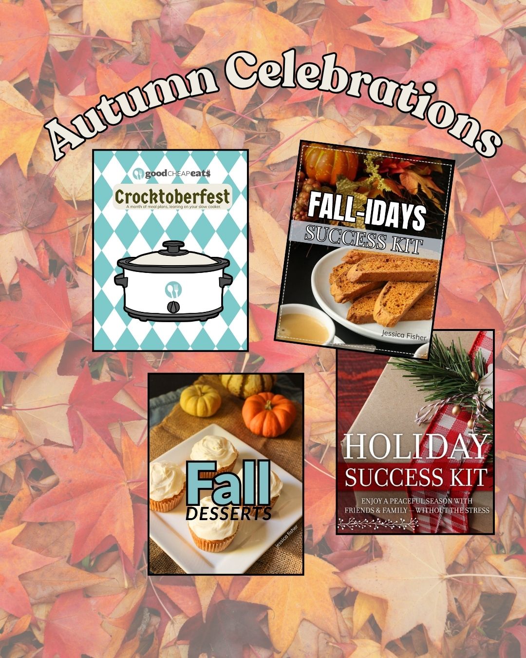 Autumn Celebrations collage of products.