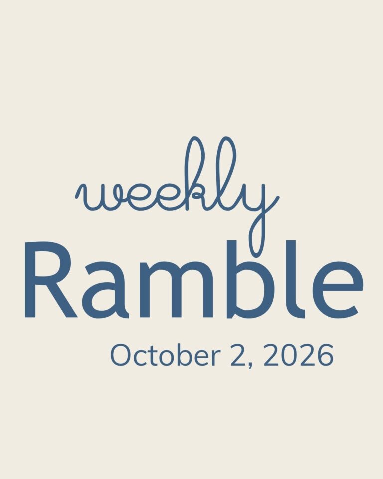 weekly ramble graphic for october 2, 2026.
