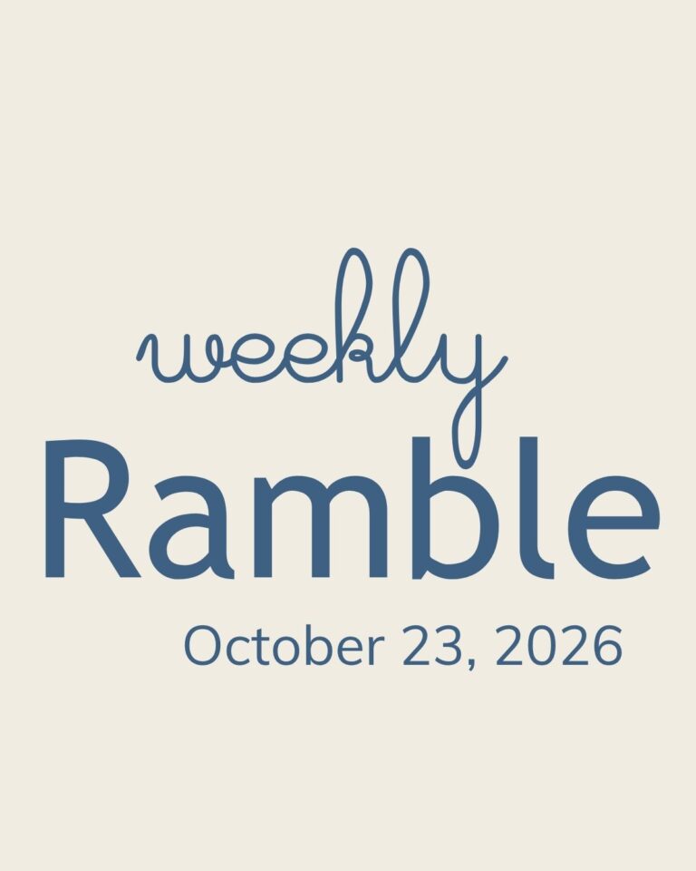 weekly ramble graphic for oct 23.