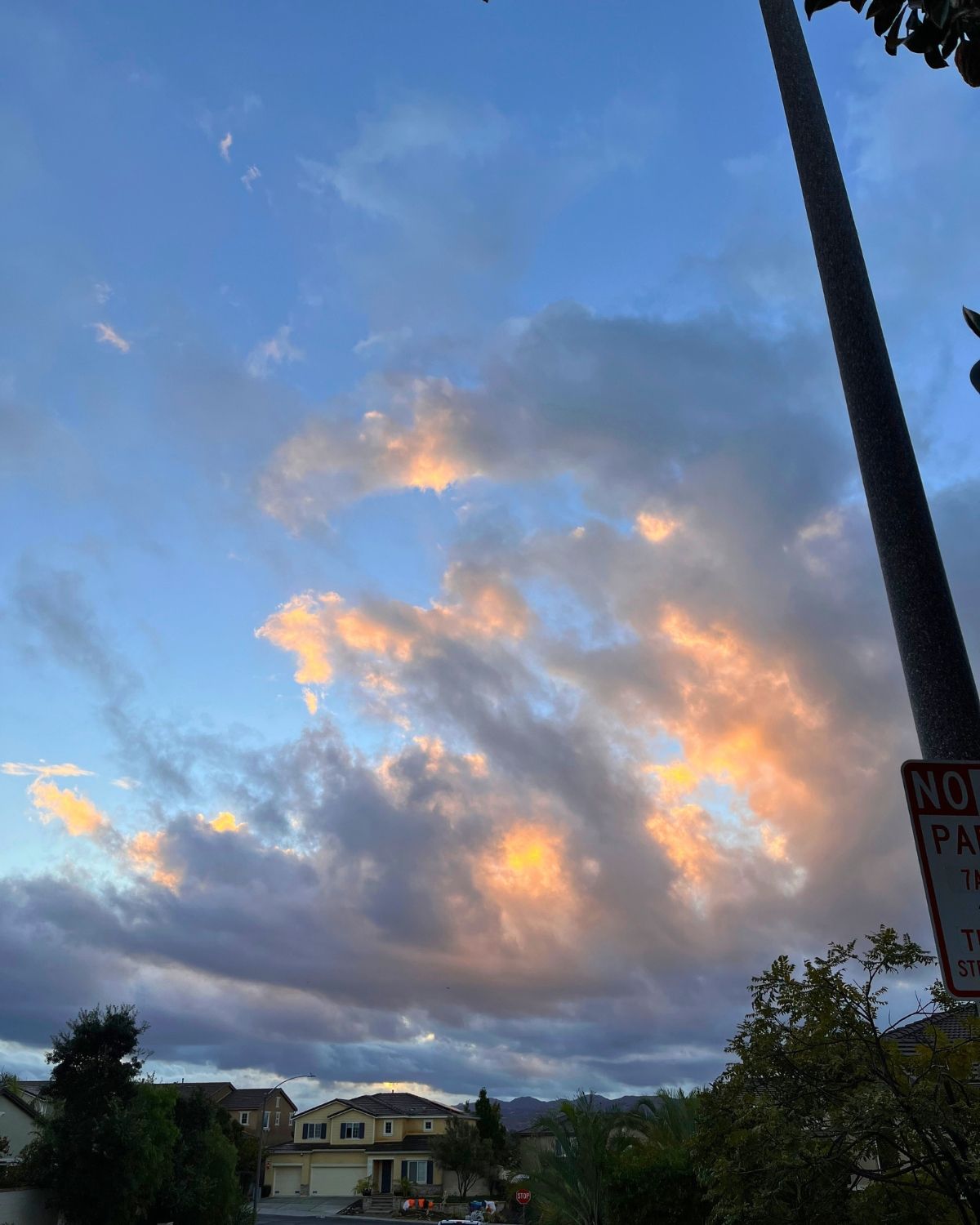 sunrise with moody clouds.